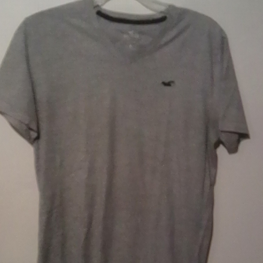Hollister Gray Short Sleeve Tee Casual Crew Neck